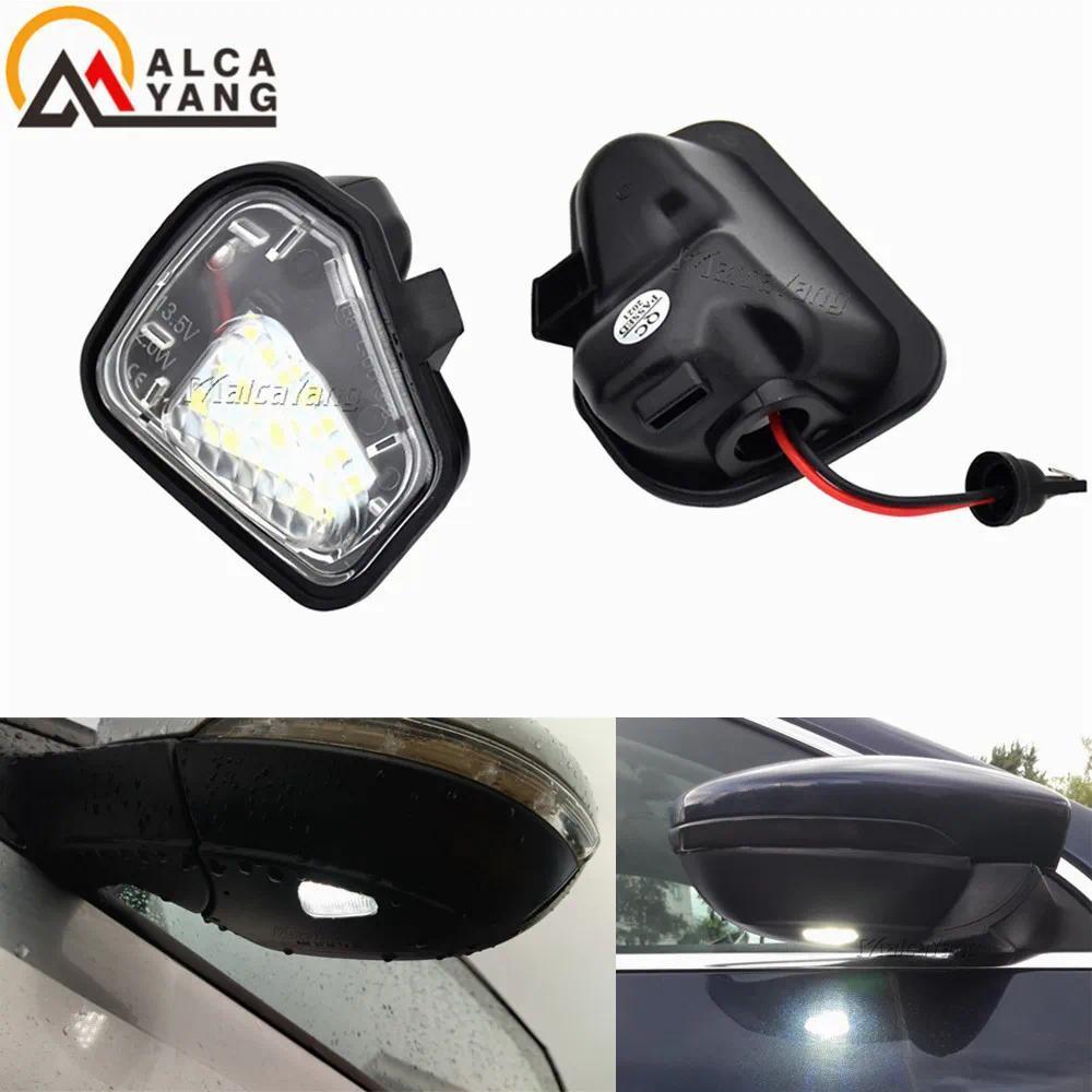 MA2Pcs 6000K White LED Under Side Mirror Light Puddle Lamps For VW Jetta A6 Beetle Passat B7 CC Scir
