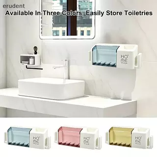 Erudent Multi Functional ติดผนังห้ารูผู้ถือแปรงสีฟันห้องน้ํา Ra Organizer สําหรับครอบครัวยาสีฟัน Storage Solution ใหม่