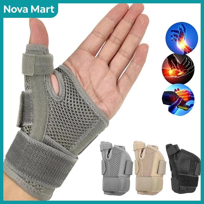 NOVA Mart สายรัดข้อมือแบบยืดหยุ่นได้1ชิ้น, ที่รัดข้อมือปรับได้ช่วยยึดนิ้วหัวแม่มือทำให้เคลื่อนที่ไม่ได้
