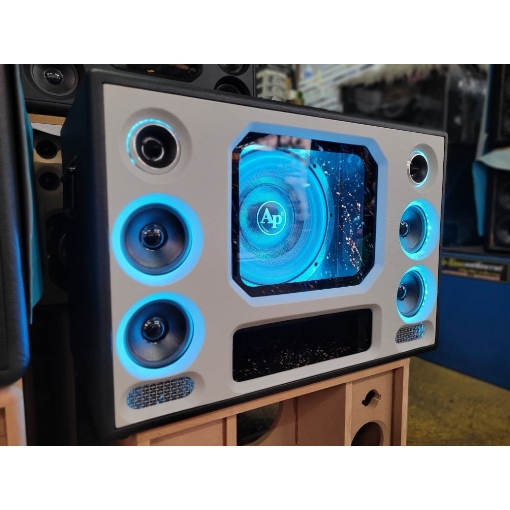 จัดโปร(แถมไมค์)บลูทูธ10"156×2ชั้นโครงหล่อแอมป์D2000แต่ง 400w คาราโอเกะ