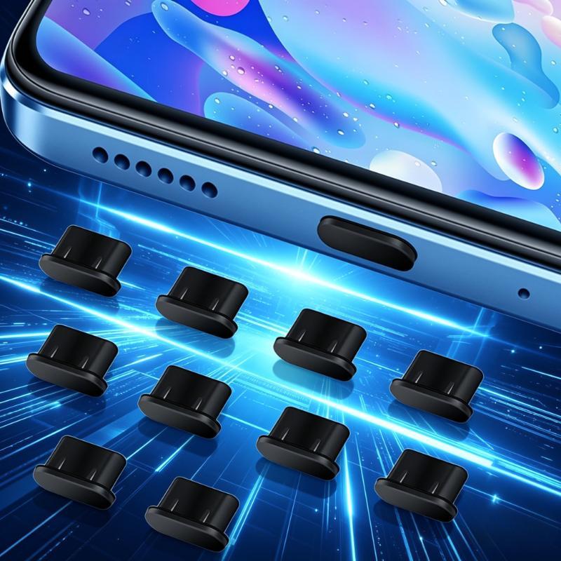 จุกกันฝุ่น ปลั๊กกันฝุ่นซิลิโคนพอร์ตชาร์จ Type-C กันน้ำ สำหรับ lPhone 15  15PROMAX 16PROMAX  16E 17 1