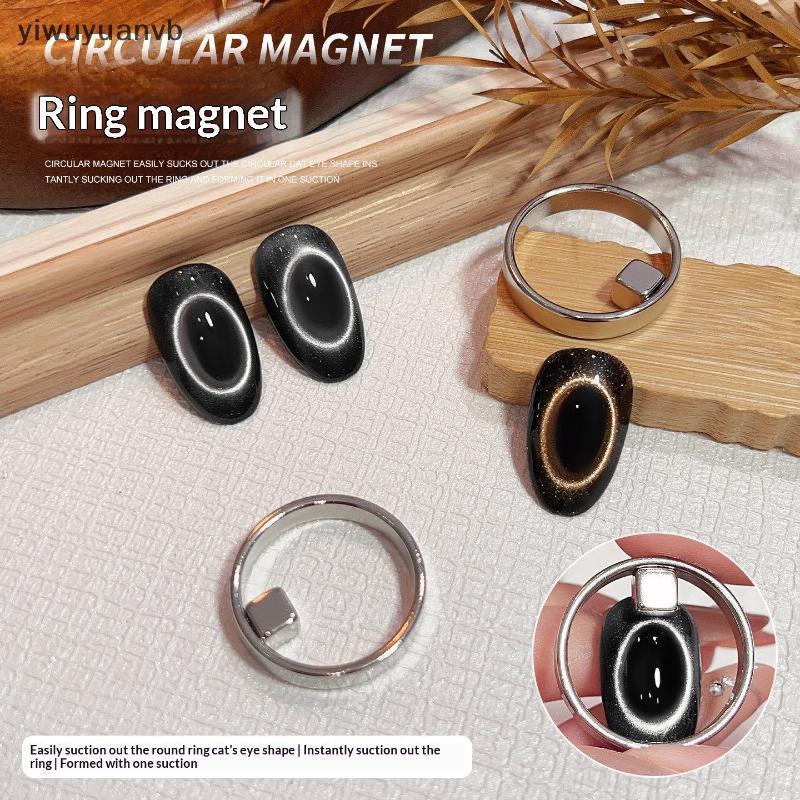 Yiwuyuanvb] 2pcs Cat Eye Magnet เครื่องมือแต่งเล็บวงกลม Hollow Cat Eye เล็บแม่เหล็กสําหรับ DIY เจลโปแลนด์ Salon Home Art ใหม่