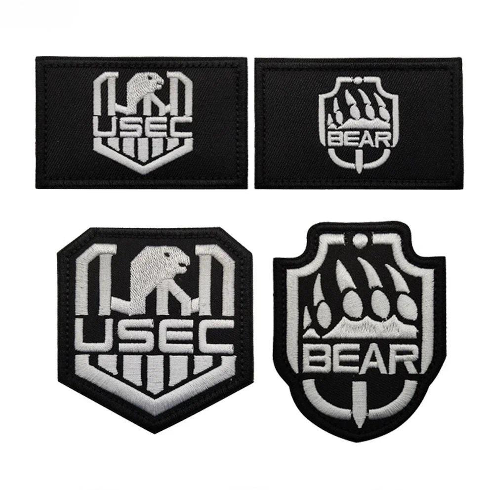 Escape จาก Tarkov BEAR USEC Patch แพทช์ปัก Armband Hook และ Loop Morale Badge แพทช์ผ้าสําหรับเสื้อผ้