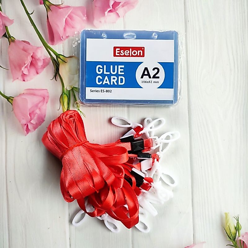 (CONTENTS 20) EXAM NECKLACE AND GLUE CARD MICA EXAM NAME TAG EXAM และสายรัด