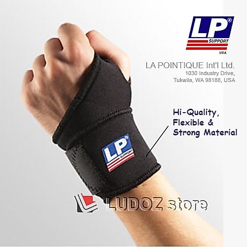 WRIST WRAP, BLACK ( WRIST WRAP รั้ง) LP-726, USA