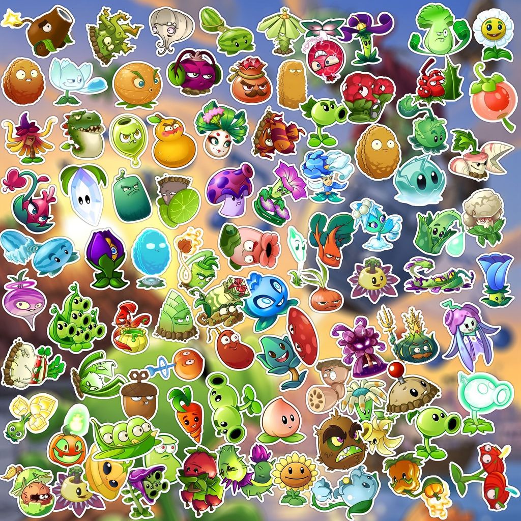Plants vs Zombies 2 สติกเกอร์น่ารักการ์ตูนเกม Merchandise กันน้ํา Self-Adhesive ถ้วยน้ําเครื่องเขียน