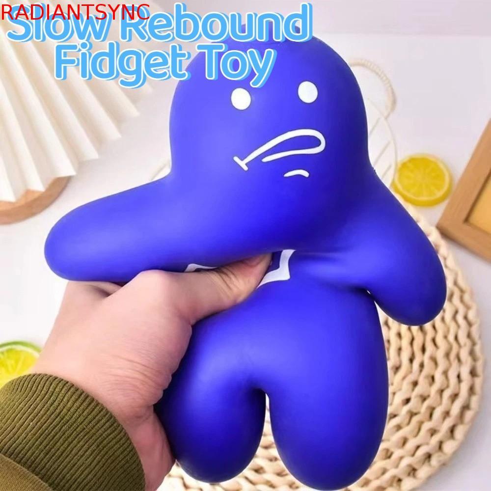 RADIANTSYNC ของเล่นบีบสมอง, Creative Super Soft Slow Rebound Fidget ของเล่น, ความแปลกใหม่ที่สมจริงความวิตกกังวลบรรเทาสบายตุ๊กตาสีฟ้าหยิกความเครียดบรรเทา
