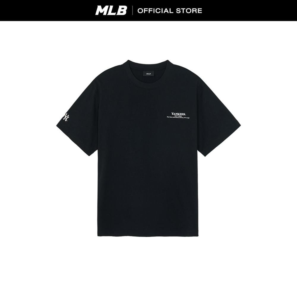 MLB เสื้อยืด ยูนิเซ็กซ์ Vintage Denimlike Monogram Big Lux Over Fit T-Shirts รุ่น 3ATSM0663 50BKS สีดำ
