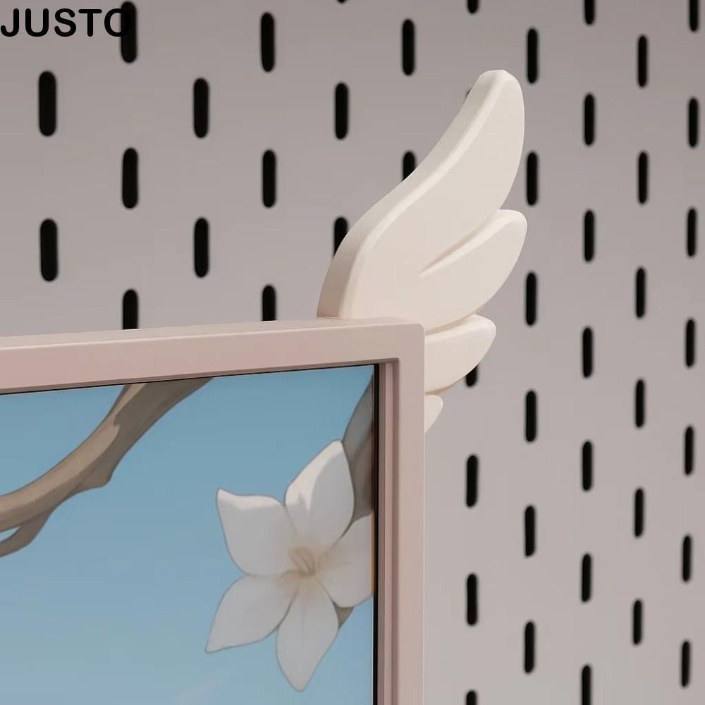 JUSTO เดสก์ท็อปปีกตกแต่ง,การพิมพ์ Wing Monitor ตกแต่งเครื่องประดับ, DIY ทนทานคอมพิวเตอร์ Monitor สติกเกอร์ตกแต่ง