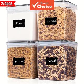 THELiFE Airtight Food Storage Container 2.5L with Labels, Pantry Kitchen Organizer for Condiments,kitchen accessories,seasoning bottle,rice dispenser