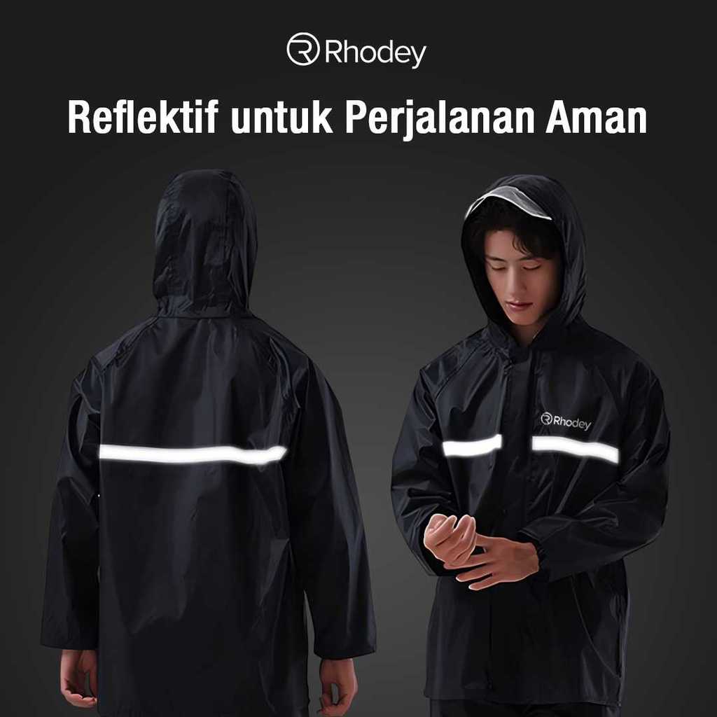 Rhodey Pole เสื้อกันฝนชุดรถจักรยานยนต์ Hoodie Visor เสื้อกันฝนกันน้ํา - ZY-10 Alanmasbro10