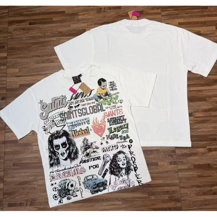 S7207 เสื้อยืดแขนสั้น Beige Saint//