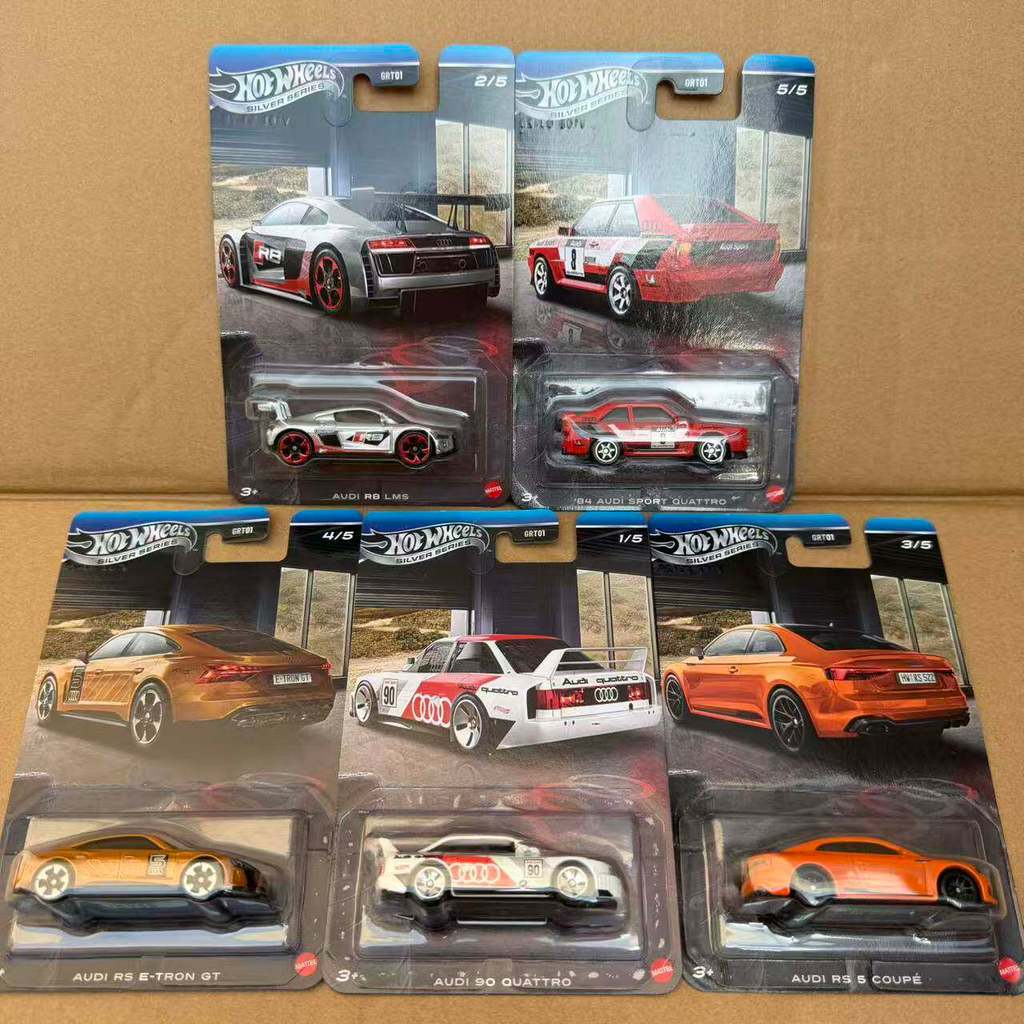 Hot Wheels GRT01 ป้ายเงิน High General Alloy Car Model Audi 60th Anniversary FORD MUSTANG FORD BMW M