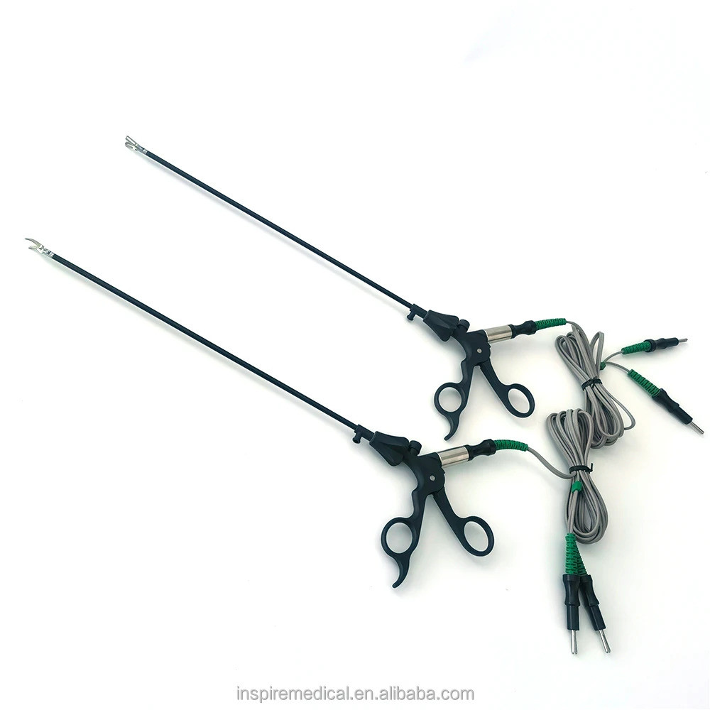 Laparoscopic Bipolar Coagulation Forceps Reusable Bipolar Dissecting Forceps สําหรับการผ่าตัดหน้าท้อ