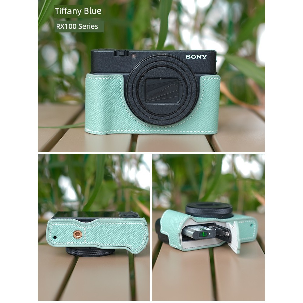 เหมาะสําหรับ Sony RX100M7 เคสป้องกัน RX100M6/M4/M3 RX100VII จับการ์ดสีดํา 7 กระเป๋ากล้อง