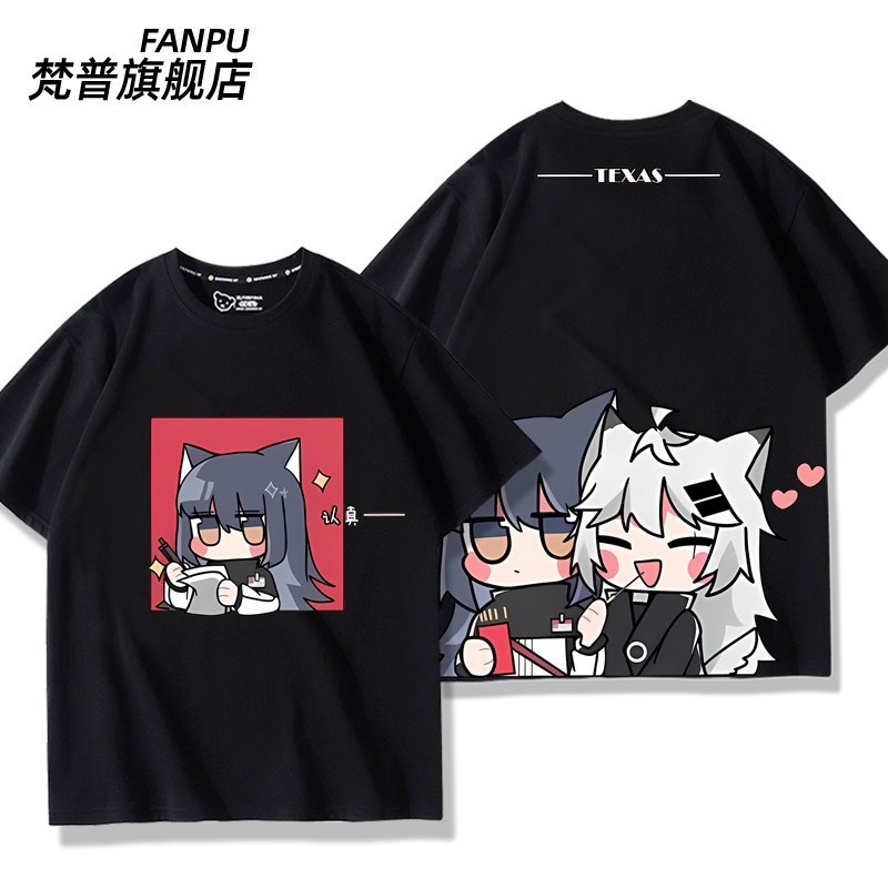 Tomorrow Ark เกม Double Wolf Combo Lapland เท็กซัสสั้น - sleeve T-shirt ชายและหญิง clothing ด้านบน #