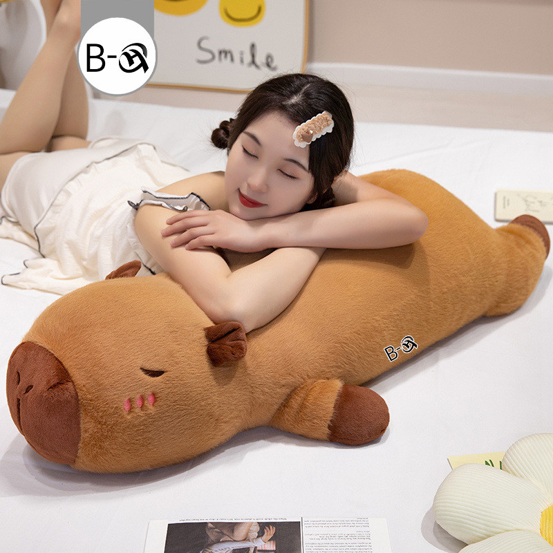 BHQ ตุ๊กตาคาปิบาร่า Capybara หมอนยาว ตุ๊กตาของเล่น นุ่มมากน่ารัก