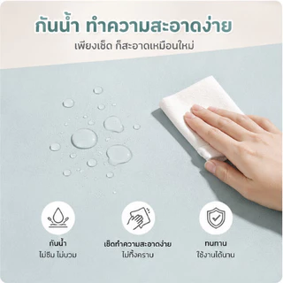 แผ่นรองโต๊ะหนัง PU กันน้ำ แผ่นรองเมาส์กันลื่น ขนาดใหญ่ ลื่นนุ่ม ทำความสะอาดง่าย สำหรับโต๊ะทำงานและโต๊ะคอม ✨