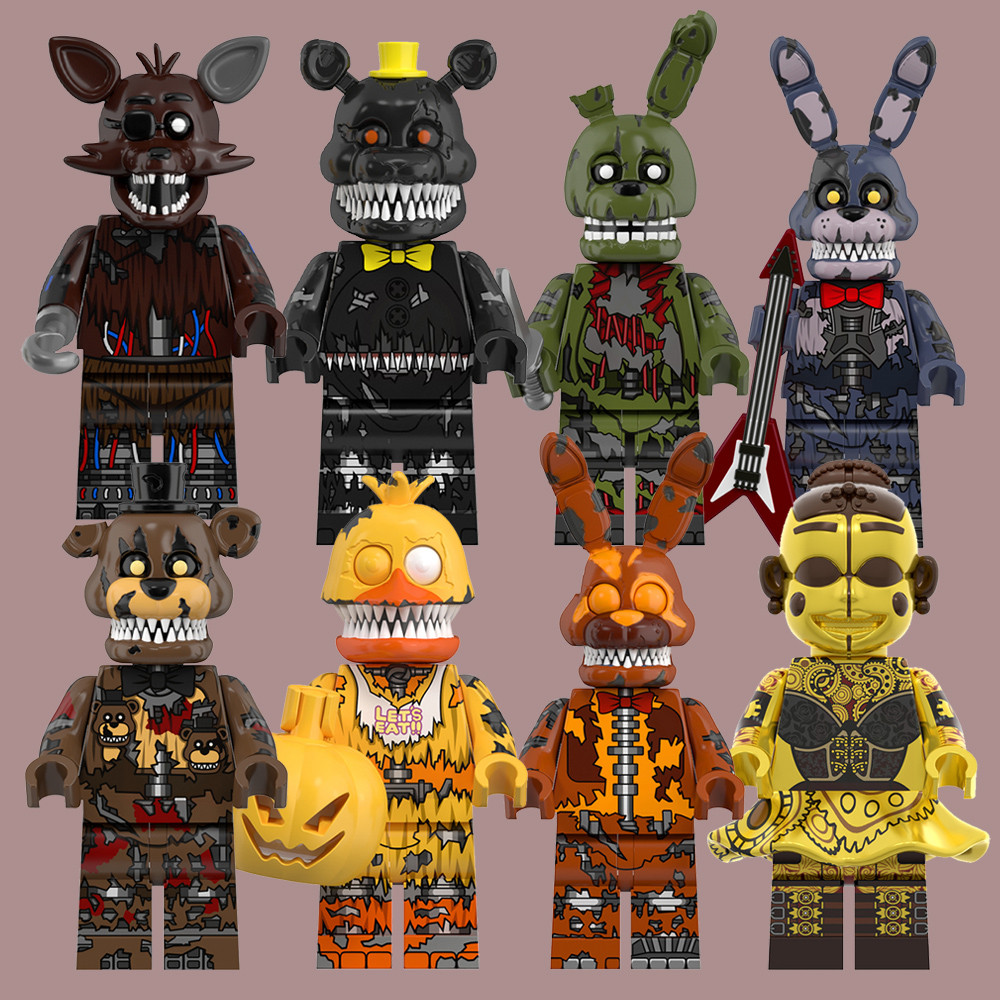 ขายร้อน Five Nights ที่ Freddy Chica Phantom Foxy Ballora Springtrap Bonnie Block รูปของเล่น