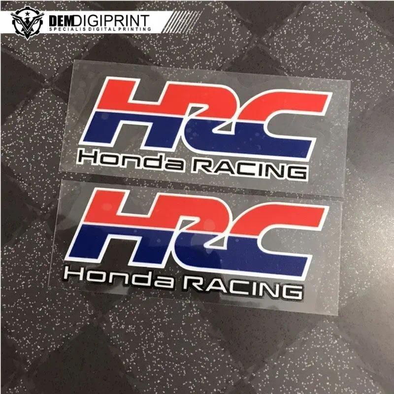 HRC Honda สติ๊กเกอร์ติดรถจักรยานยนต์ UV Racing สติ๊กเกอร์สะท้อนแสง Sponsor หมวกกันน็อครถจักรยานยนต์ก