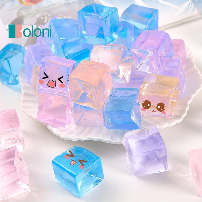 [โบโลนี] 10ชิ้นก้อนน้ําแข็งอยู่ไม่สุขความเครียดบรรเทาบีบของเล่นผู้ใหญ่เด็กงานเลี้ยงวันเกิดโปรดปรานห้องเรียนรางวัลทนแรงดันของเล่นใ