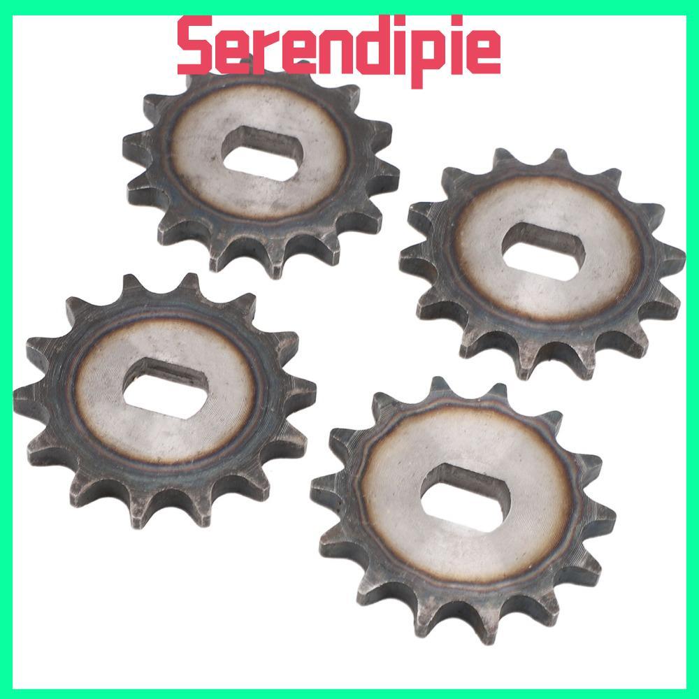 SERENDIPIE เฟืองโซ่ 4 ชิ้น, 428 14T H หลุมไฟฟ้าสกู๊ตเตอร์ Sprocket, Dueable 12x17 มม.มอเตอร์เหล็กเฟื