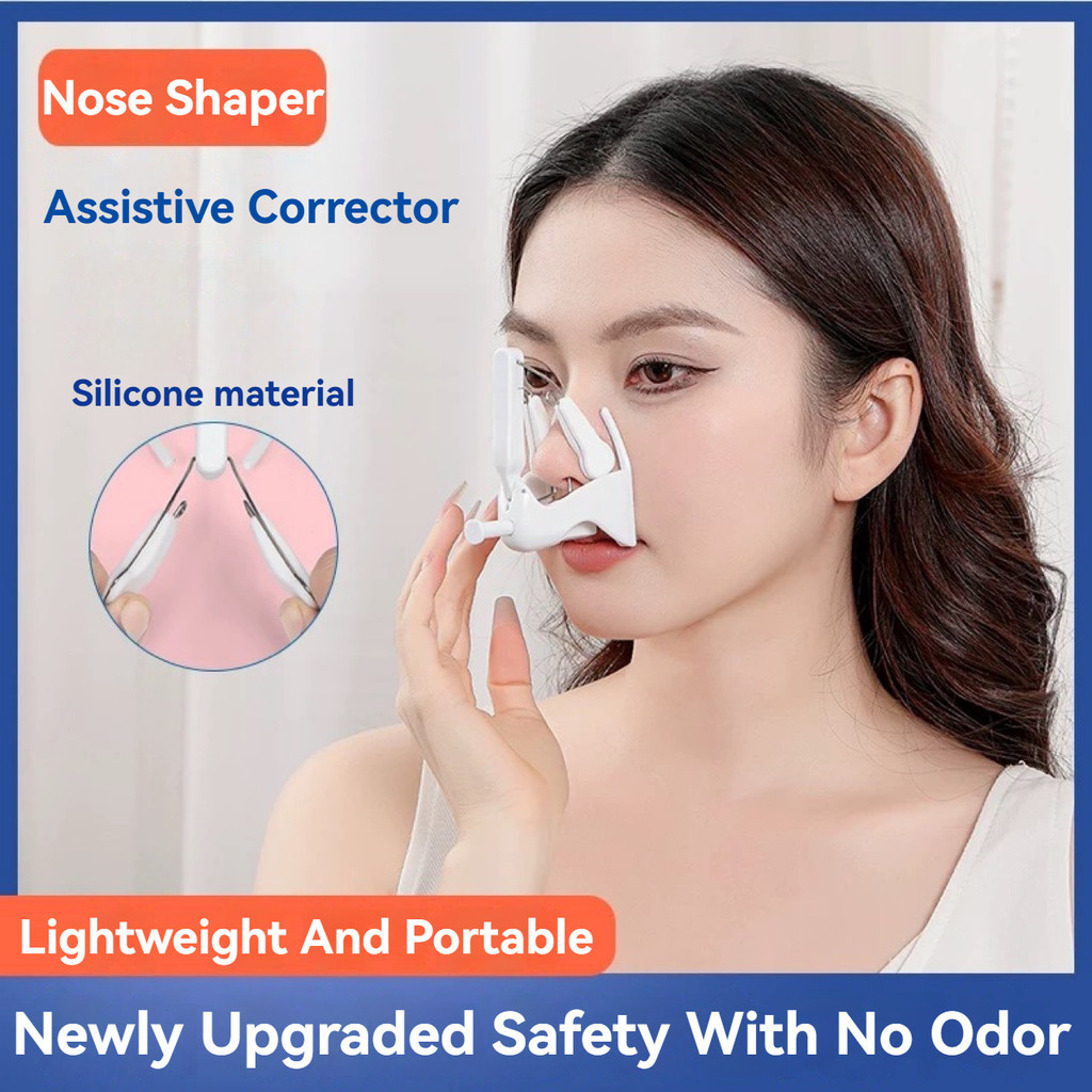 คลิปหนีบจมูก,ที่หนีบจมูกซิลิโคนอ่อนนุ่มสําหรับผู้หญิงและผู้ชาย,เครื่องมือเสริมความงามยกจมูกที่ไม่ผ่าตัด