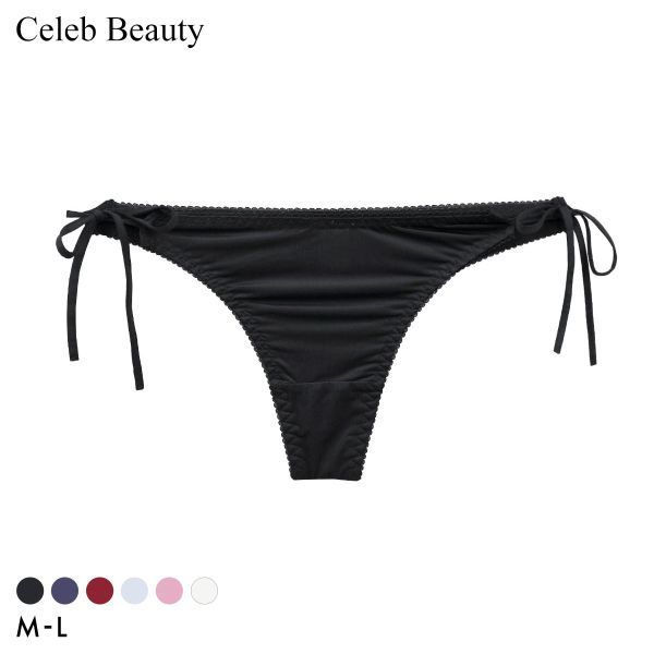 Celeb Beauty กางเกงในจีสตริงเรียบง่ายแบบผูกข้าง (ไซส์ M-L)(4987151)(ส่งตรงจากญี่ปุ่น)1
