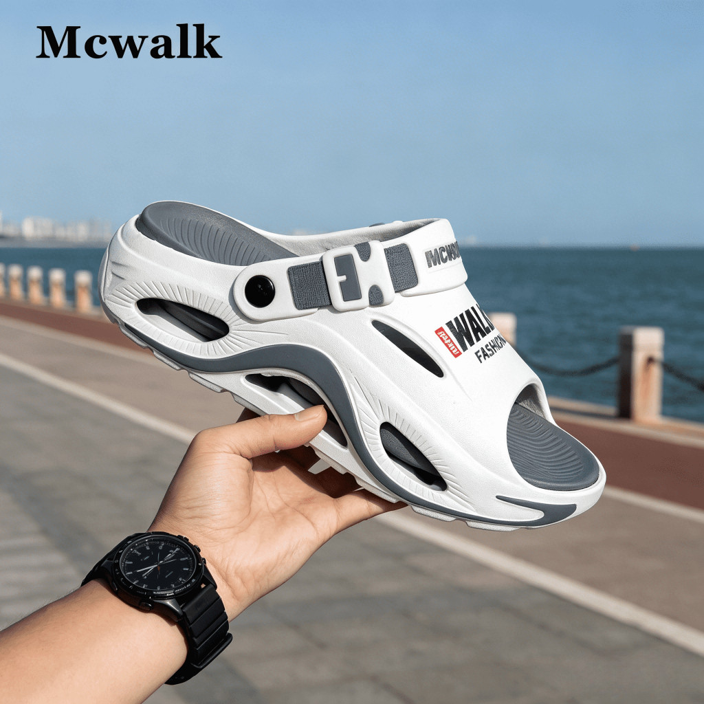 MCWALK รองเท้าแตะ EVA, รองรับส่วนโค้ง, กันลื่น, Unisex, ทนต่อสิ่งแวดล้อม, ระงับกลิ่นกาย, เหมาะสําหรับการขับขี่ MC8731