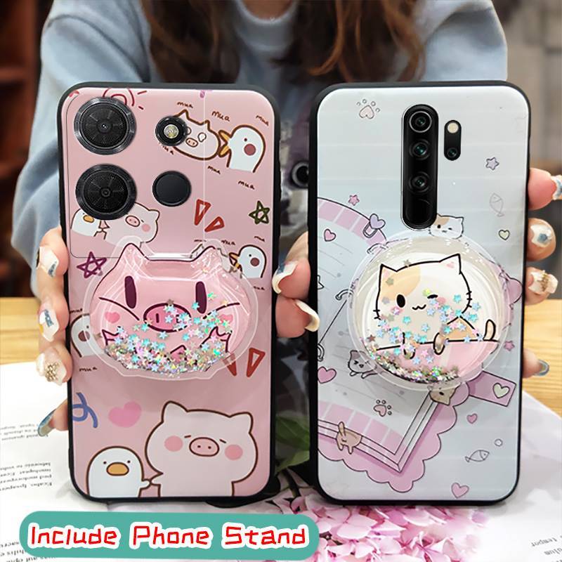 TCL การ์ตูนGlitterเคสโทรศัพท์สําหรับTCL 503/T442M/T442A/T442J TPUแฟชั่นการออกแบบกันน้ําปกหลังKicksta