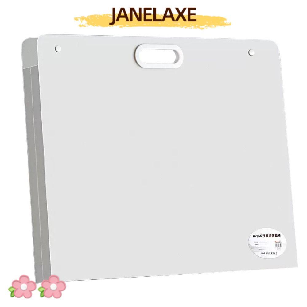 JANELAXE932JN แฟ้มโฟลเดอร์,สี่ชั้นกันน้ําภาพวาดถุงเก็บกระดาษ,คุณภาพสูง 4K/8K/16K A2/A3/A4 แบบพกพาอัล