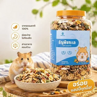 อาหารแฮมสเตอร์ อาหารหนูแฮมเตอร์ ธัญพืชผสม หนอนนกอบแห้ง กุ้งแห้ง ผักผลไม้แห้ง สัตว์ฟันแทะ