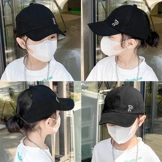 หมวกเด็ก หมวกกันแดดเด็ก การออกแบบด้านบนแบบเปิด ปักหัวใจ ระบายอากาศ เบาสบาย หมวกเด็กผู้หญิง