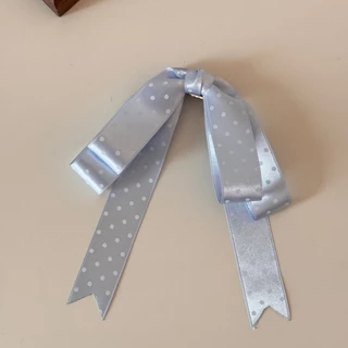 3 ชิ้น ~ บัลเล่ต์สไตล์ Polka Dot Bow Hairpin ด้านหลังหัว Drop Streamer Duckbill คลิปคลิปด้านบน High-End Hairpin Headdress