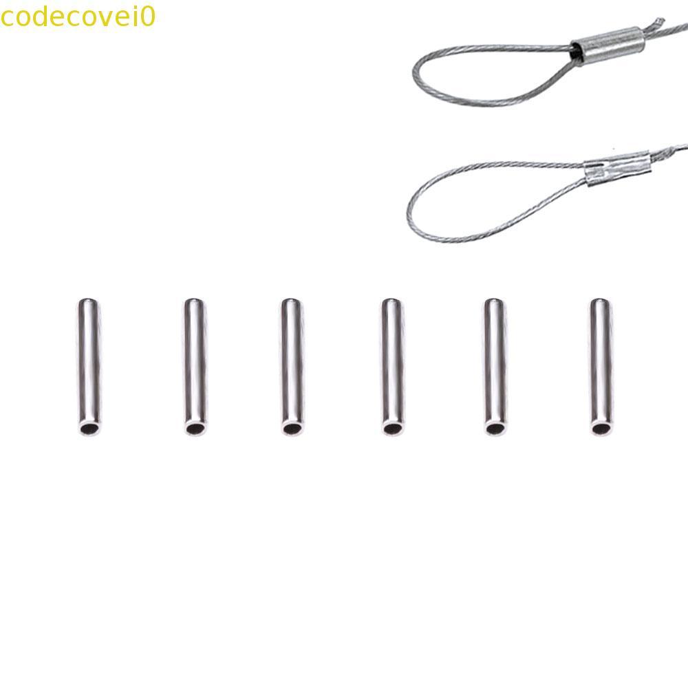 CODECOVEI ท่อลวดตกปลา ขั้วต่อแขนจีบทองแดงสแตนเลสทรงกลม