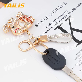 YAiLiS พร้อมส่ง💖พวงกุญแจช้างฝังคริสตัล มีลักษณะโดดเด่น เหมาะเลือกเป็นของฝากและของขวัญต่างๆ