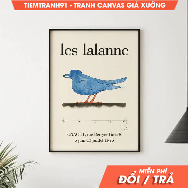 ภาพวาดติดผนัง โปสเตอร์ Lalanne Bird โปสเตอร์นิทรรศการ Les Lalanne Paris, Cnac Exhibit 1975, Mid Cent