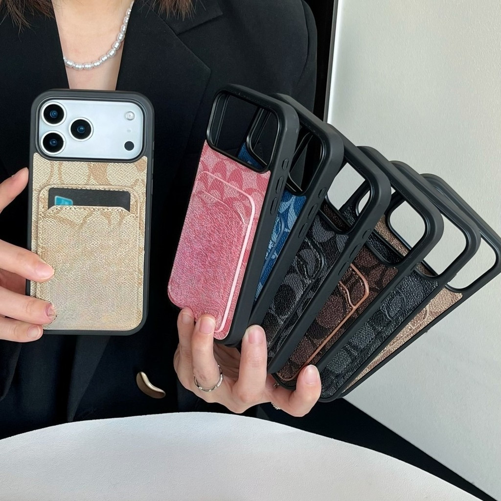 2 in 1 หนัง Caseing สําหรับ iPhone 17 Promax 16 15 14 13 12 11 Pro Max 16 15 14 Plus 17 Air Card ใส่กระเป๋าออกแบบฝาครอบเต็มรูปแบบ Anti Fall ฝาครอบป้องกัน