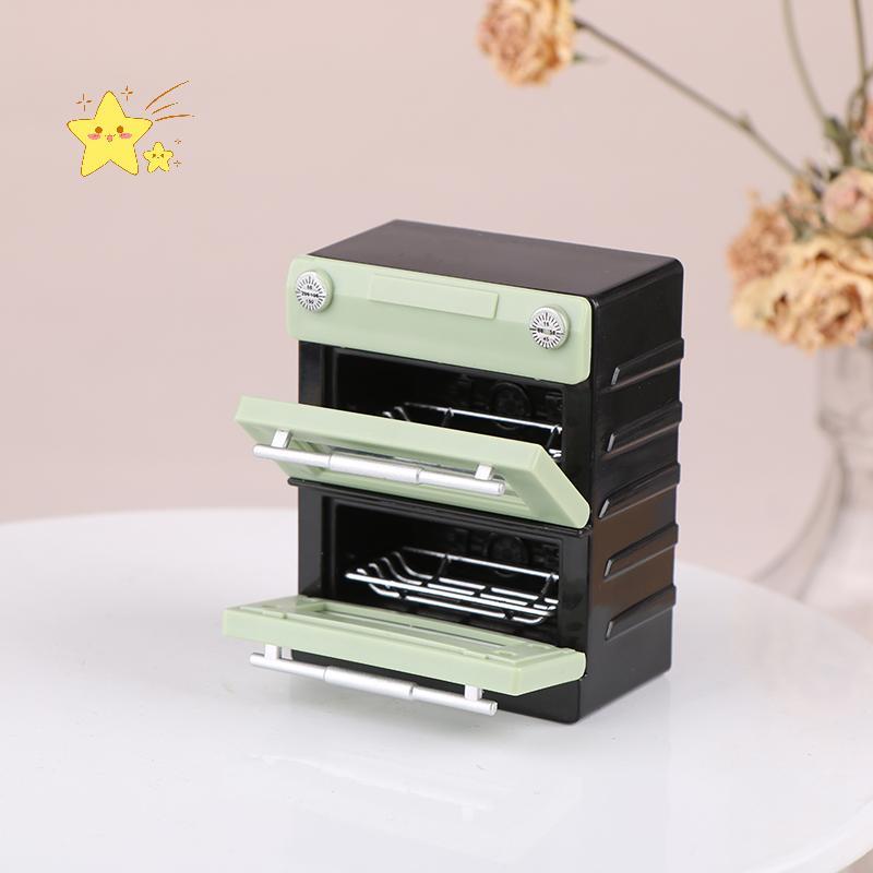 [JBTH] 1/12 Dollhouse Simulation Double Layer Oven Model Dollhouse Mini Kitchen Accessories Dolls Ho