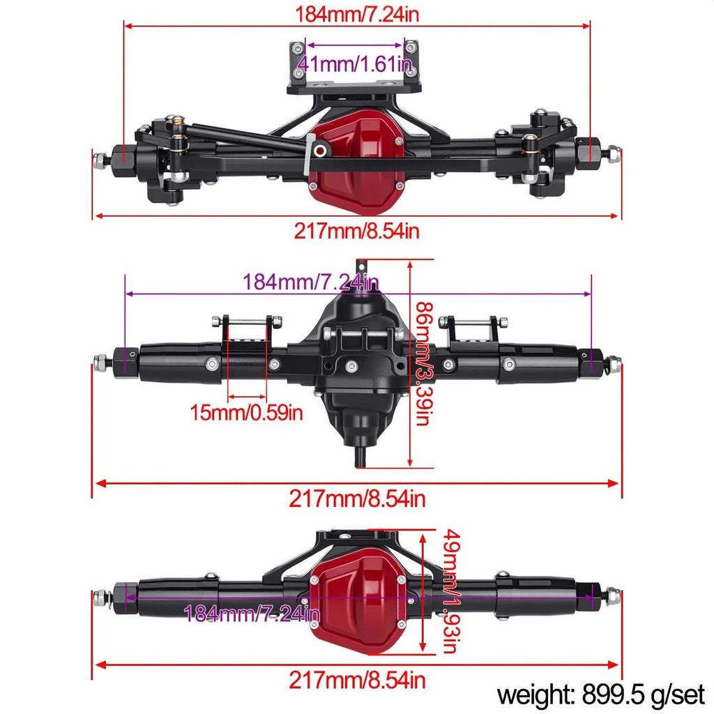 อลูมิเนียมด้านหน้ากลางด้านหลังตรงเพลา CVD รูปที่ 7