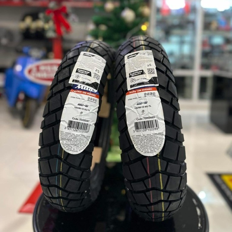 Mitas Mc-19 เป็นยางสกู๊ตเตอร์และมินิไบค์สไตล์กึ่งวิบาก 120/80-12,130/80-12