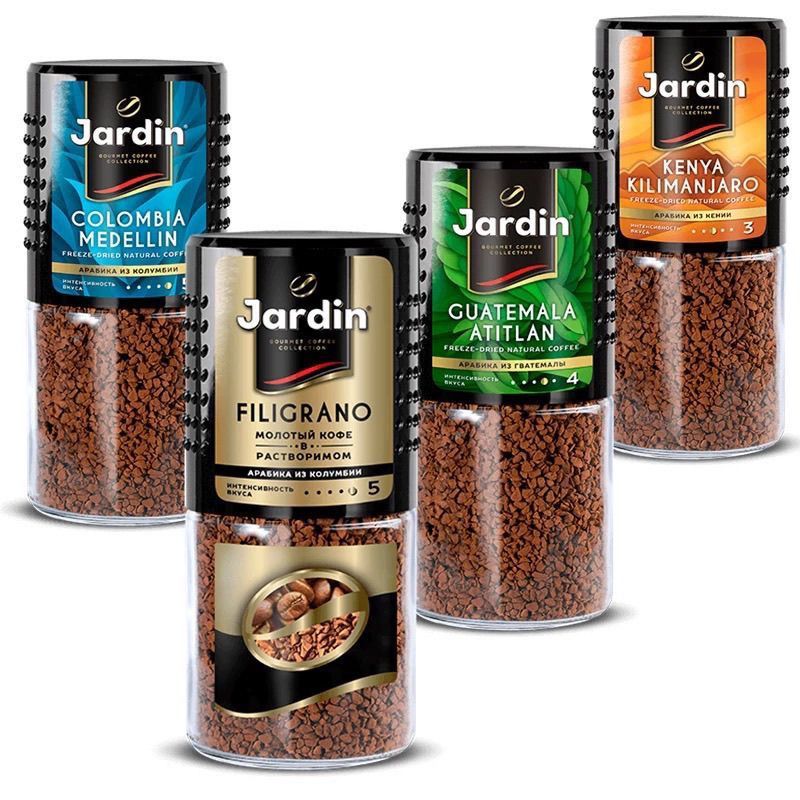 รัสเซียนําเข้ากาแฟเปลวไฟ JarDin Original Black Coffee Cane-Free Strong Fragrance Instant Refreshing 