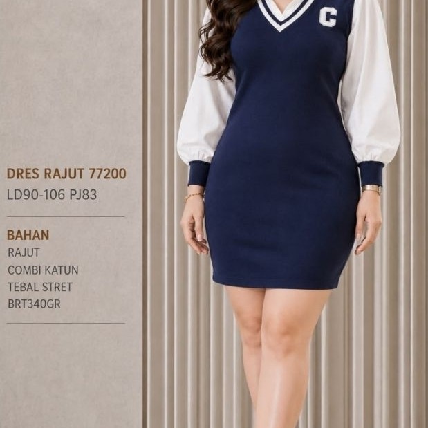 KNIT DRESS 77200 340GRAM 120.0