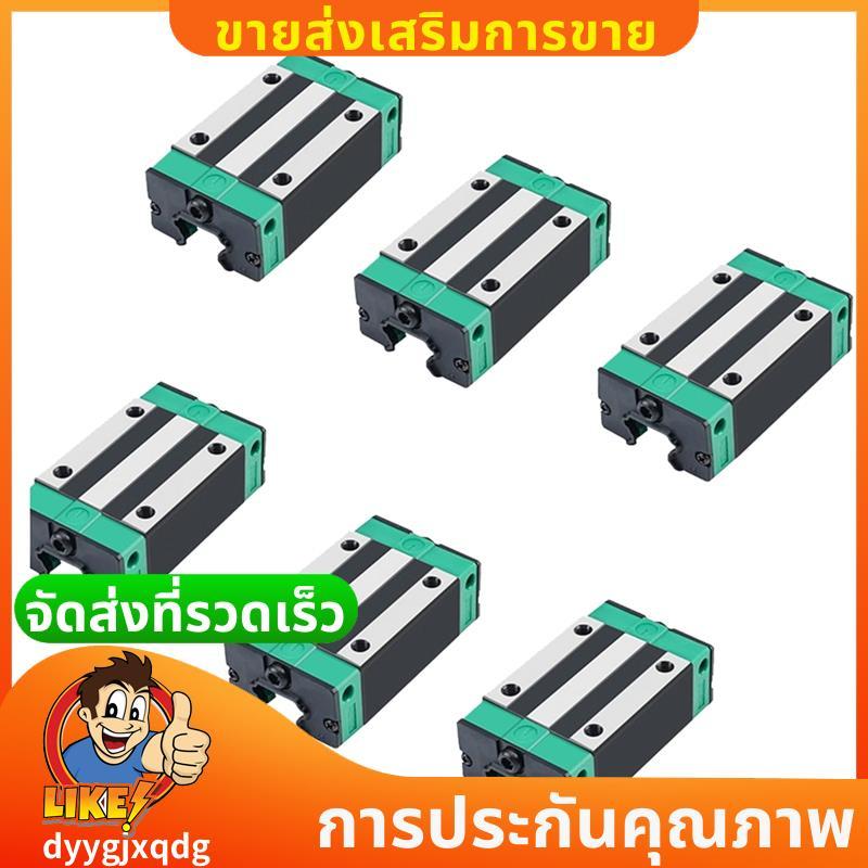 6 ชิ้น HGH20CA Linear Slider แบริ่ง HGH20CA แบริ่งสแควร์ Slider บล็อกสําหรับ HGR20 ประกอบสูง CNC Lin