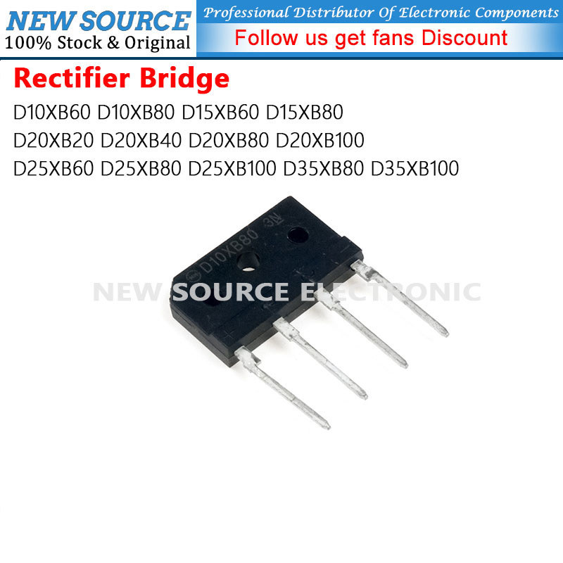 [2 ชิ้น] เตาแม่เหล็กไฟฟ้าวงจรเรียงกระแสสะพาน D10XB D20XB D15XB D25XB D35XB 60 80 20 40 100 D10XB60 D