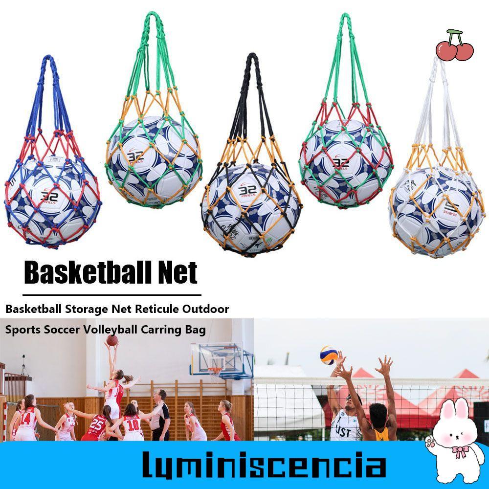LUMINESCIA 1 ชิ้น Ball Carrying Ball Bag ลูกฟุตบอล Volleyball Ball Mesh Bag