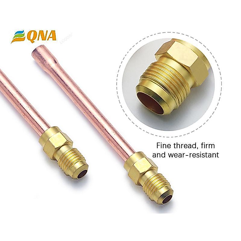[QNA] 45 องศา SAE 1/4 "3/8" 1/2/8" 3/4" Flare Connector ท่อทองแดงท่อทองเหลืองข้อต่อ Adapeter สําหรับเครื่องปรับอากาศเครื่องใช้ในครัวเรือนอุปกรณ์ใหม่
