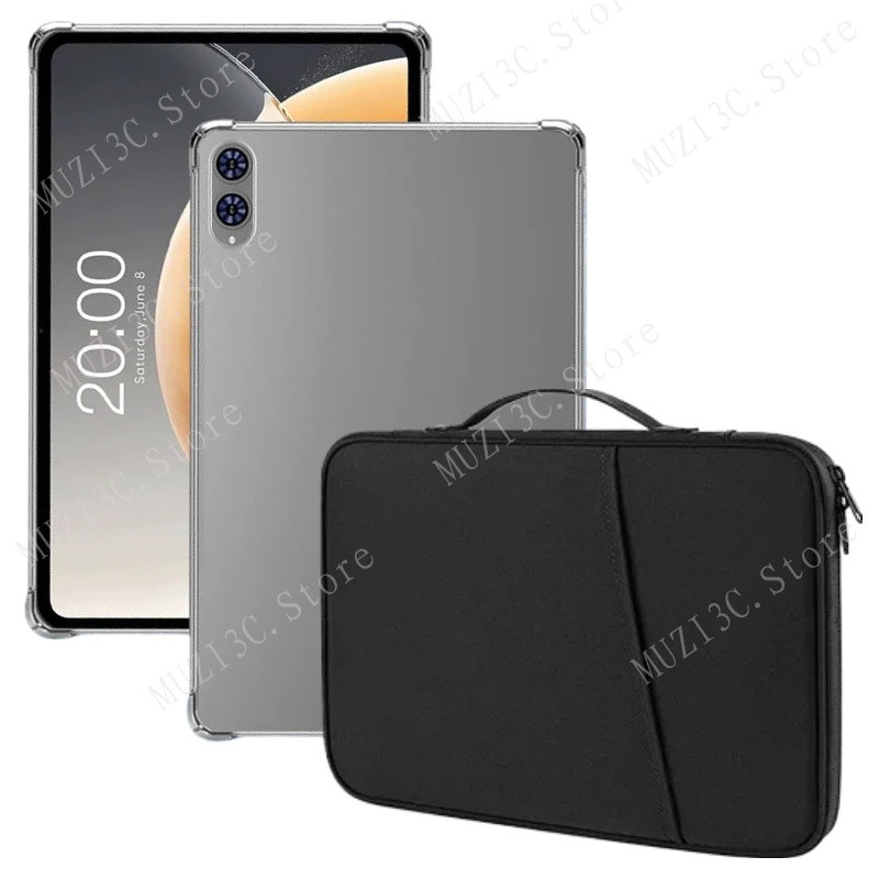 2-IN-1 สําหรับ Teclast T65 13.4" Clear TPU ถุงลมนิรภัยกันกระแทกฝาหลัง + แท็บเล็ตกระเป๋าเก็บกระเป๋า