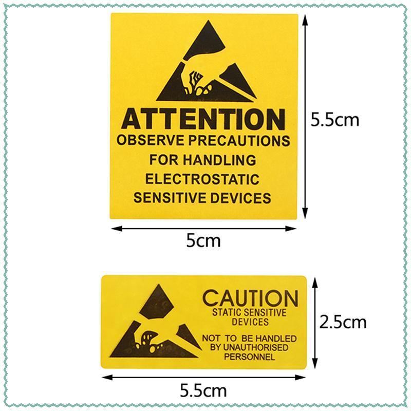 ชม.ส.น.ค. คอเต่าอุปกรณ์ต่อพ่วงต้นฉบับ 40 ชิ้น Caution Stiy Stier กาวป้ายเตือน ESD Static Sensitive อ