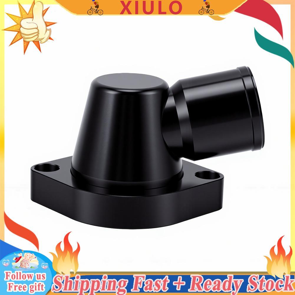 Xiulo Xiulo Luocute เทอร์โมสตัทแบบหมุนได้ 90 องศา 1.5 นิ้วสีดำ Billet อลูมิเนียมคอน้ำพร้อมการหมุนแบบ
